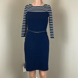 Ralph Lauren Navy and White Striped Dress